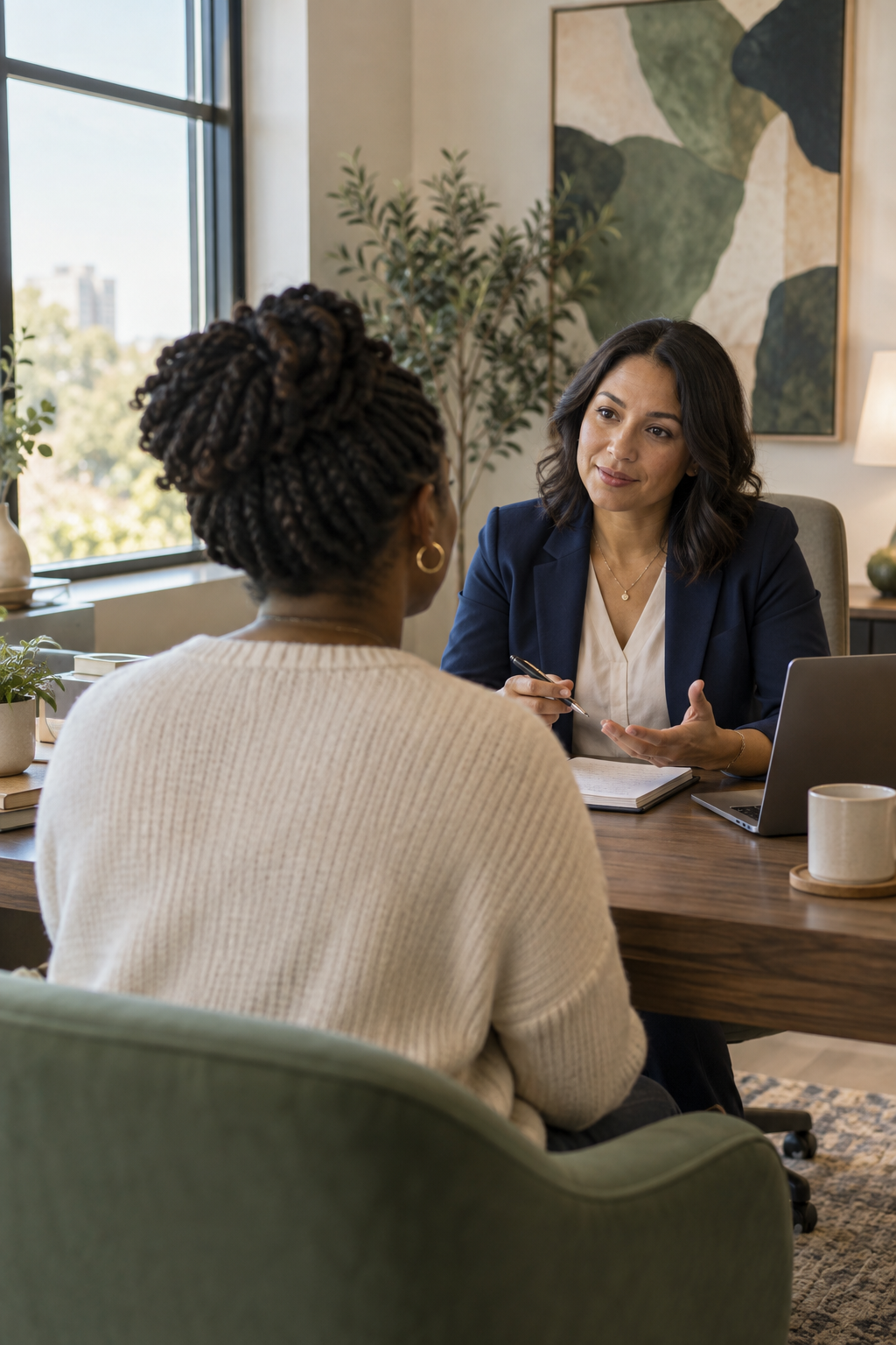 A warm one-on-one consultation