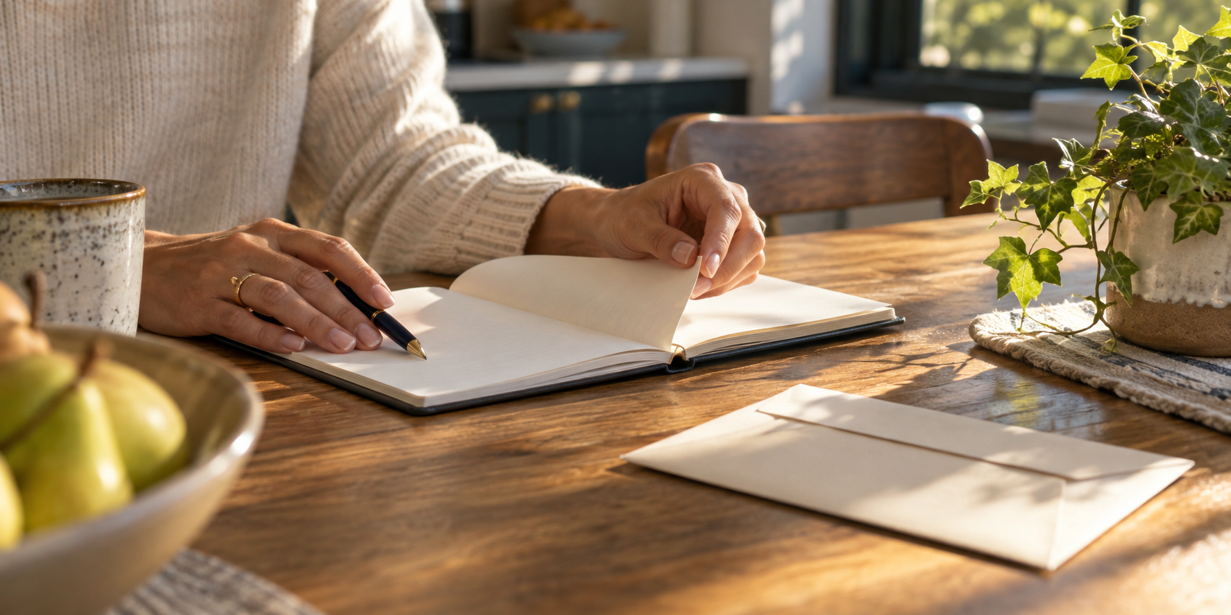 A calm table prepared for a fresh financial start